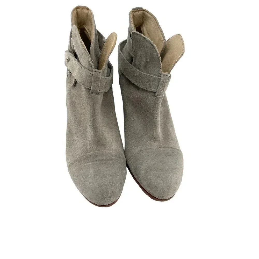 Rag & Bone Harrow Boots Women's Size 41 Ankle Suede Leather Granite Gray
